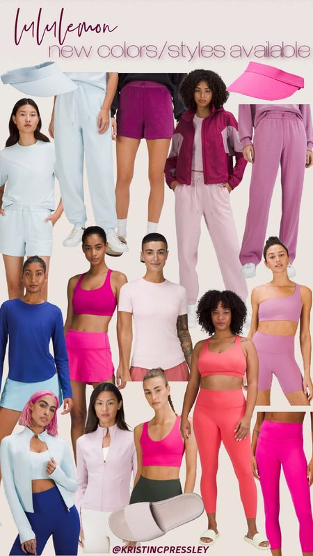 New spring colors and styles from Lululemon. Align leggings. Workout top. Align top. Sports bra. Closet. Staple pieces. Spring outfit. Spring athleisure. Hot pink leggings. Hot pink workout. Light pink workout. Light pink leggings. Pink sports bra.

#LTKSeasonal #LTKfit #LTKstyletip