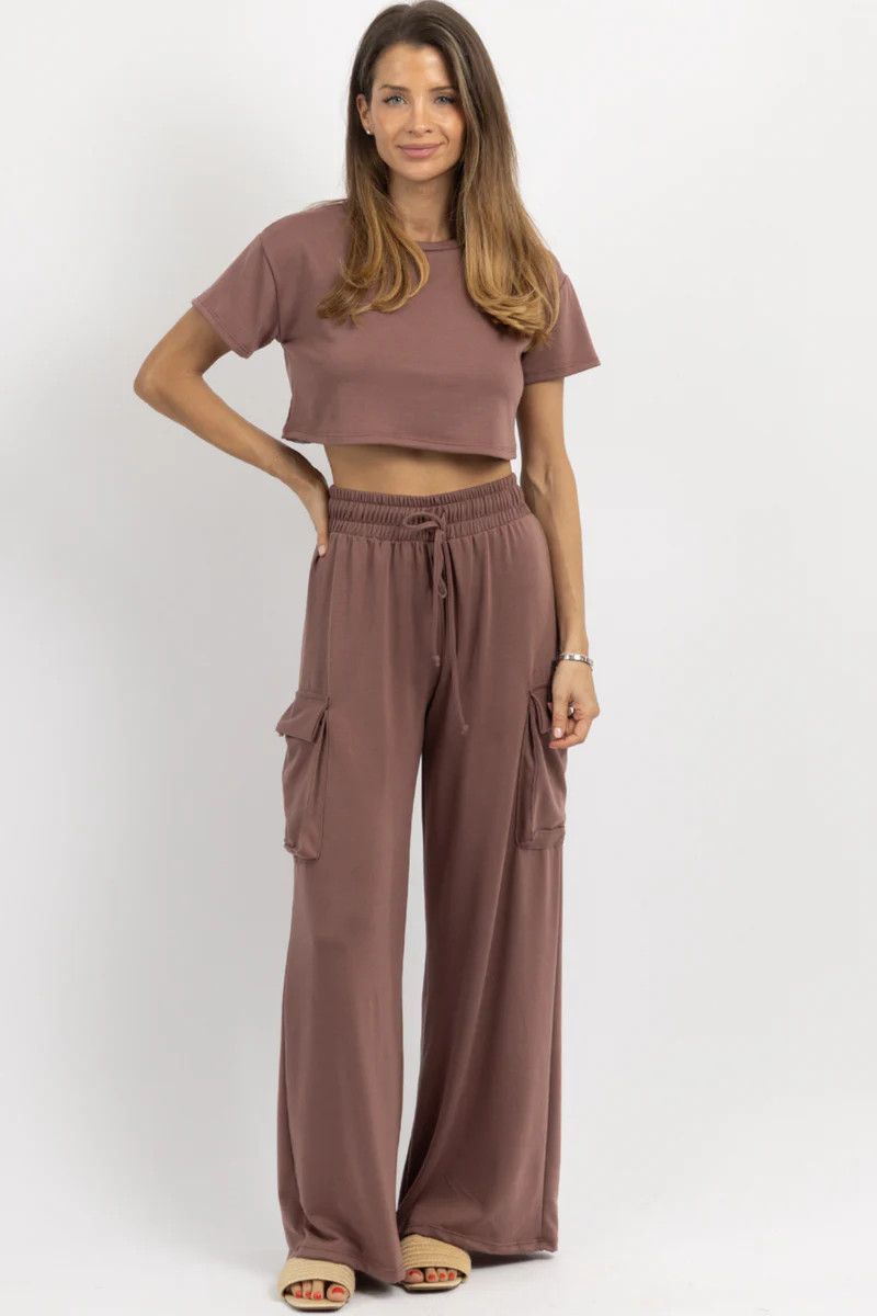 BUTTER SOFT MAUVE CARGO SET | L'ABEYE