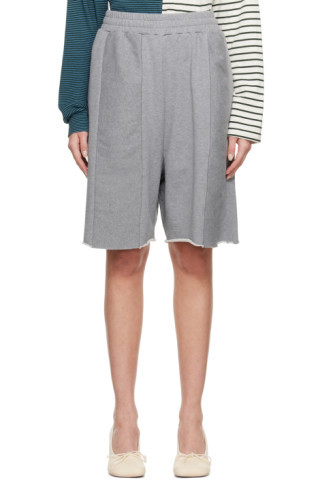 MM6 Maison Margiela - Gray Paneled Shorts | SSENSE