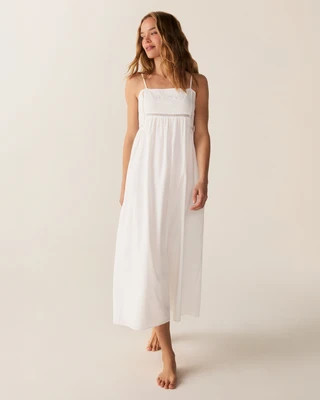 Women's Voile Luna Gown in White S | Petite Plume
