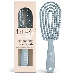Kitsch Detangler Brush – Flexible Curly Hair Brush for Women, Men & Kids | Detangling Hairbrush... | Amazon (US)