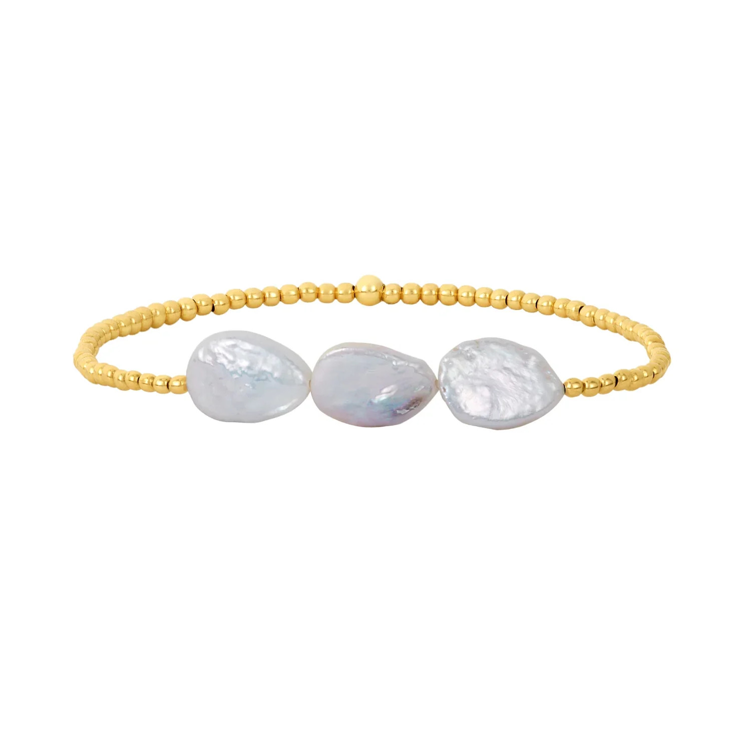 2MM Signature Bracelet with 3 Pear Pearls | Monarch Market