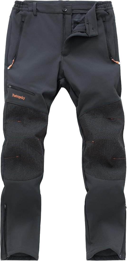 Postropaky Mens Hiking Snow Ski Pants Waterproof Outdoor Insulated Softshell Pants Snowboard Zipp... | Amazon (US)