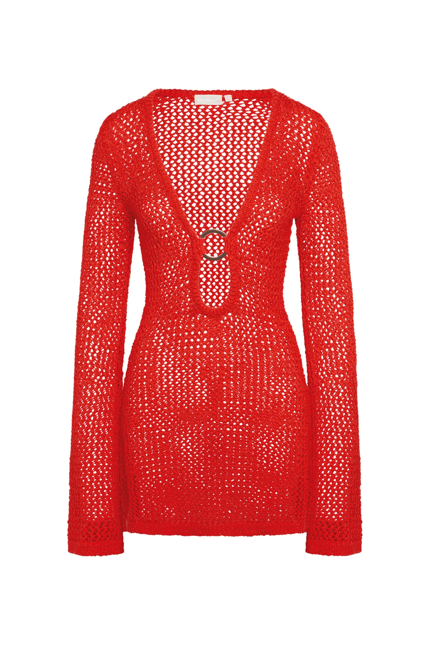 Montego Mini Dress - Chili Pepper Petit Crochet | Monday Swimwear