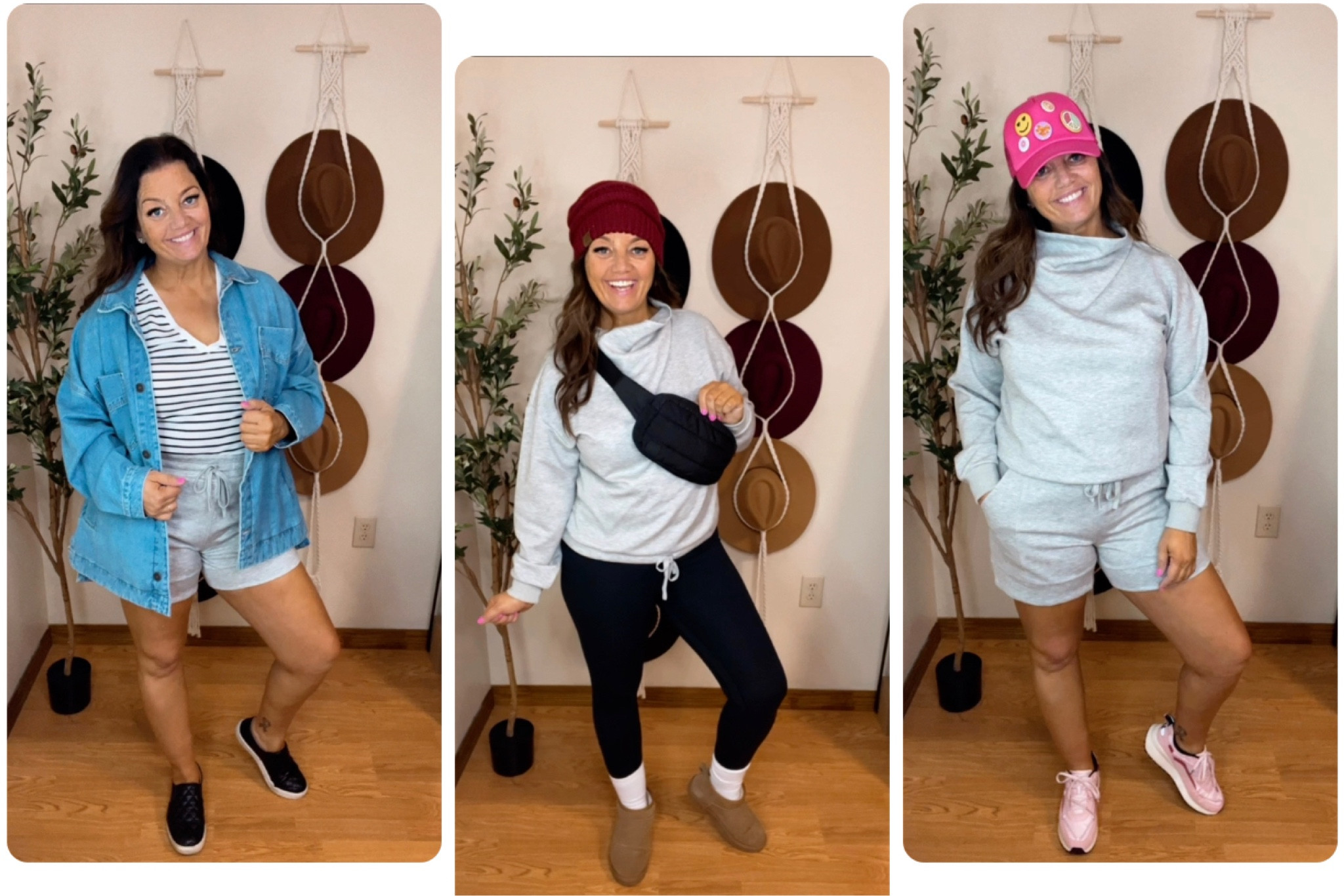 Three different looks with the same outfit! #easyfashion 

#LTKstyletip #LTKover40 #LTKSeasonal