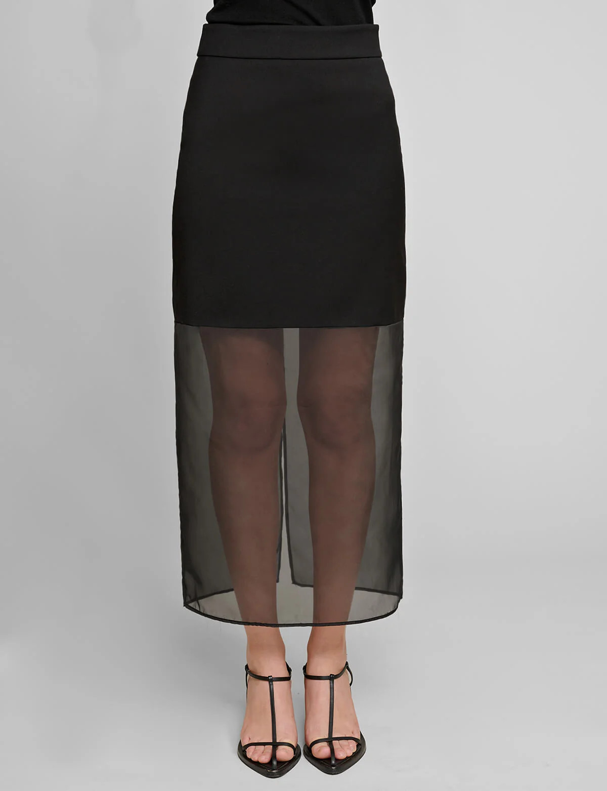 Black Sheer Bottom Skirt | Pixie Market