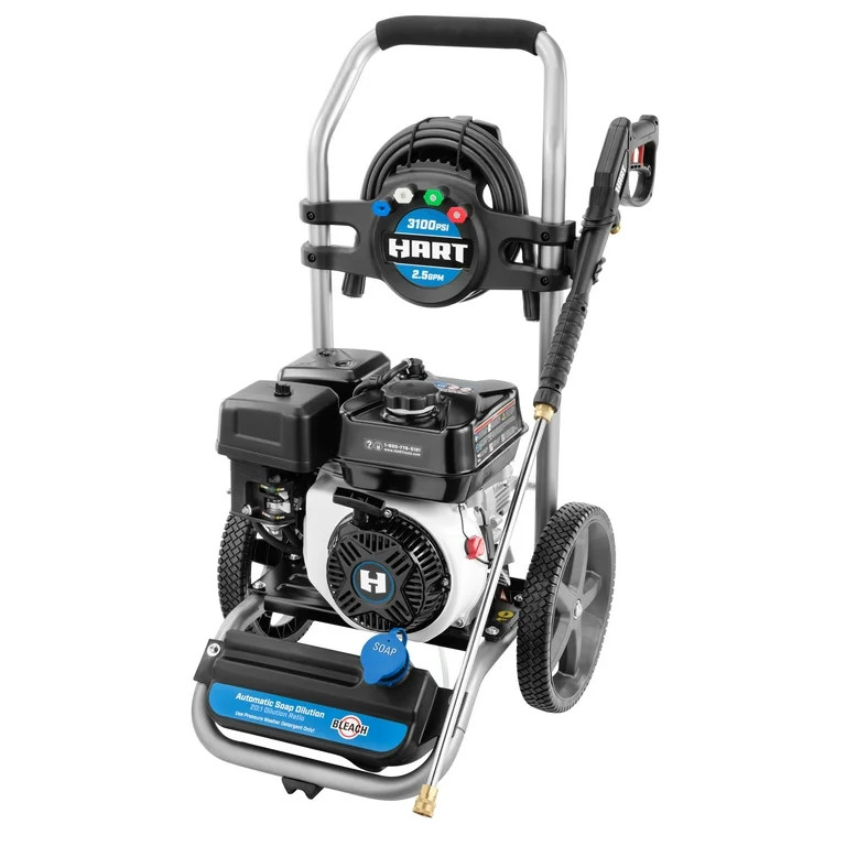 HART 3100 PSI 2.5 GPM 212cc 4-Cycle OHV Gas Powered Cold Water Pressure Washer | Walmart (US)