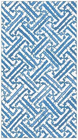 Amazon.com: Caspari Fretwork Paper Guest Towel Napkins in Blue - Two Packs of 15 : Health & House... | Amazon (US)