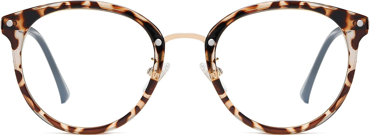 SOJOS Retro Round TR90 Blue Light Reading Glasses Womens Mens Readers Computer Glasses Eyewear Frame SJ9001 | Amazon (US)