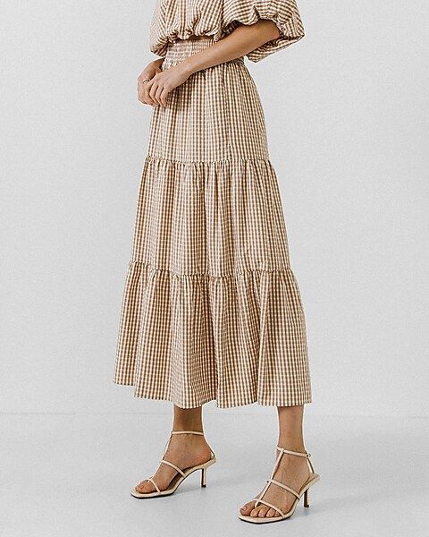 English Factory Tiered Maxi Skirt | Express