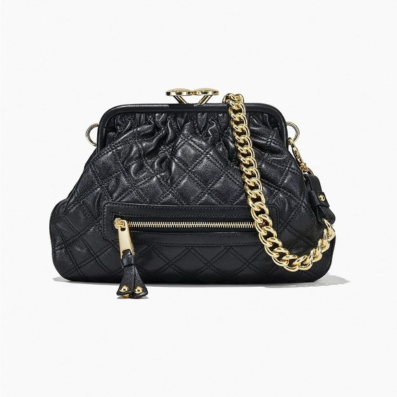 💋💋Marc Jacobs Black Quilted Stam Kiss Lock Bag W/COA💋💋 | Poshmark