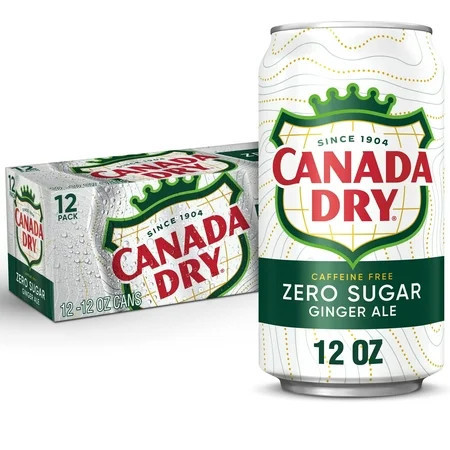 Canada Dry Caffeine Free Zero Sugar Ginger Ale Soda Pop, 12 fl oz, 12 Pack Cans | Walmart (US)
