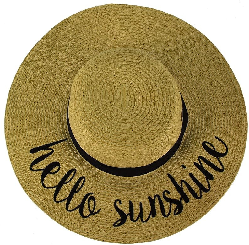 Fun Verbiage Elegant Wide Brim 4" Summer Derby Beach Pool Floppy Dress Sun Hat | Amazon (US)