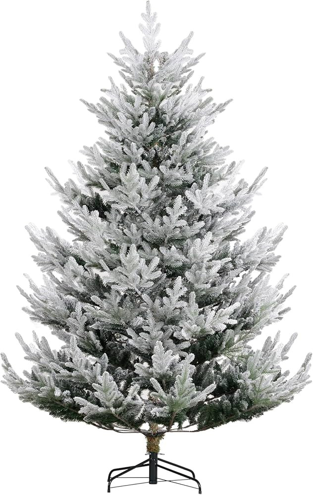 HOMCOM 7.5 Foot Artificial Christmas Tree, Pine Hinged Xmas Tree with 1218 Realistic Branches, St... | Amazon (US)