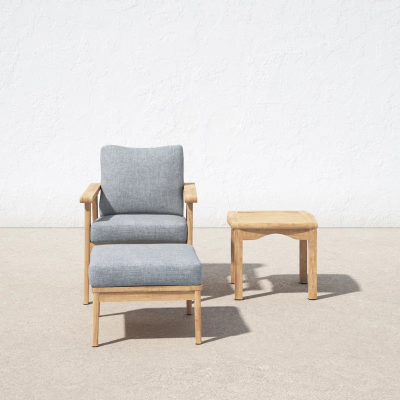 Tempo Teak Solid Wood 2 - Person Seating Group | Wayfair North America