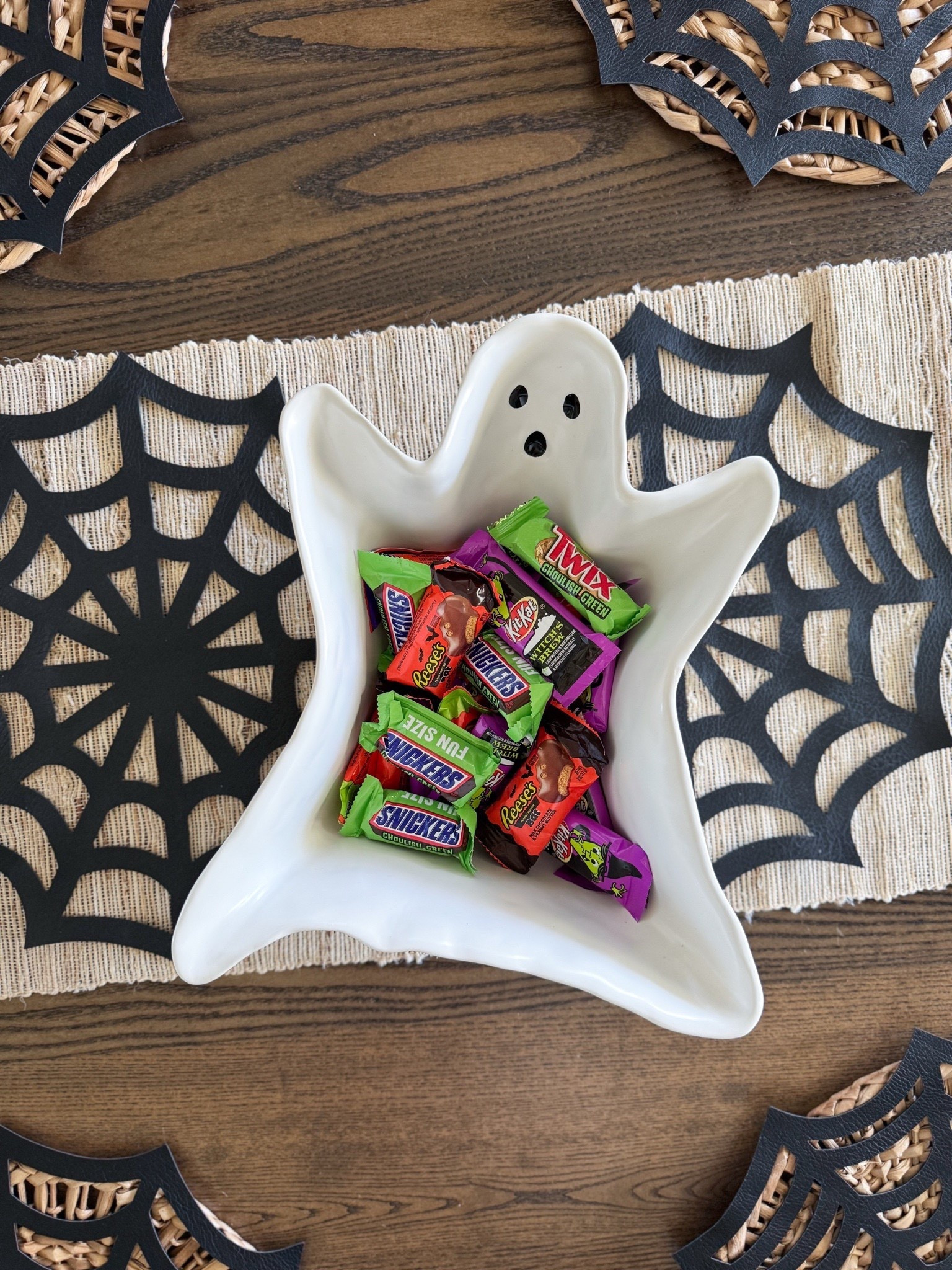 Spooky season is here & our favorite ghost is back. Gus the Ghost candy bowl from Pottery Barn is on sale right now! He’s ceramic, big enough to hold all your treats, & the perfect mix of playful & timeless for your Halloween setup. I styled ours with these spiderweb placemats & runner last year & love the way it turned out. If you’ve had your eye on him, this is your sign.

pottery barn ghost bowl - gus the ghost halloween decor - halloween candy bowl 2025 - spooky kitchen decor - ghost shaped candy dish - ceramic ghost bowl - halloween hosting essentials - cute halloween decor - halloween table decor - pottery barn halloween sale - modern halloween decor - ghost candy bowl styling - halloween decor ideas - fall tablescape 2025 - neutral halloween decor - halloween kitchen setup - pottery barn sale picks - october home decor - halloween party setup - trending halloween decor

#LTKHome #LTKFamily #LTKSeasonal