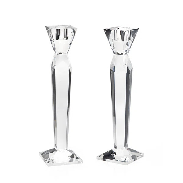 Prism Crystal Tapered Candleholder Set | Wayfair North America