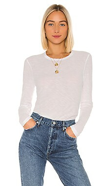 James Perse Long Sleeve Crew in White from Revolve.com | Revolve Clothing (Global)
