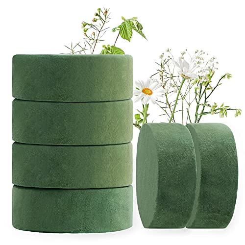 Max Shape Round Floral Foam Blocks, 4.72'' Dry Floral Foam for Artificial Flowers.Craft Project,Wedding Aisle Flowers,Arty Decoration | Amazon (US)