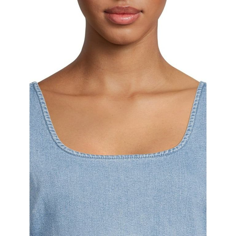 No Boundaries Juniors Denim Corset Dress - Walmart.com | Walmart (US)
