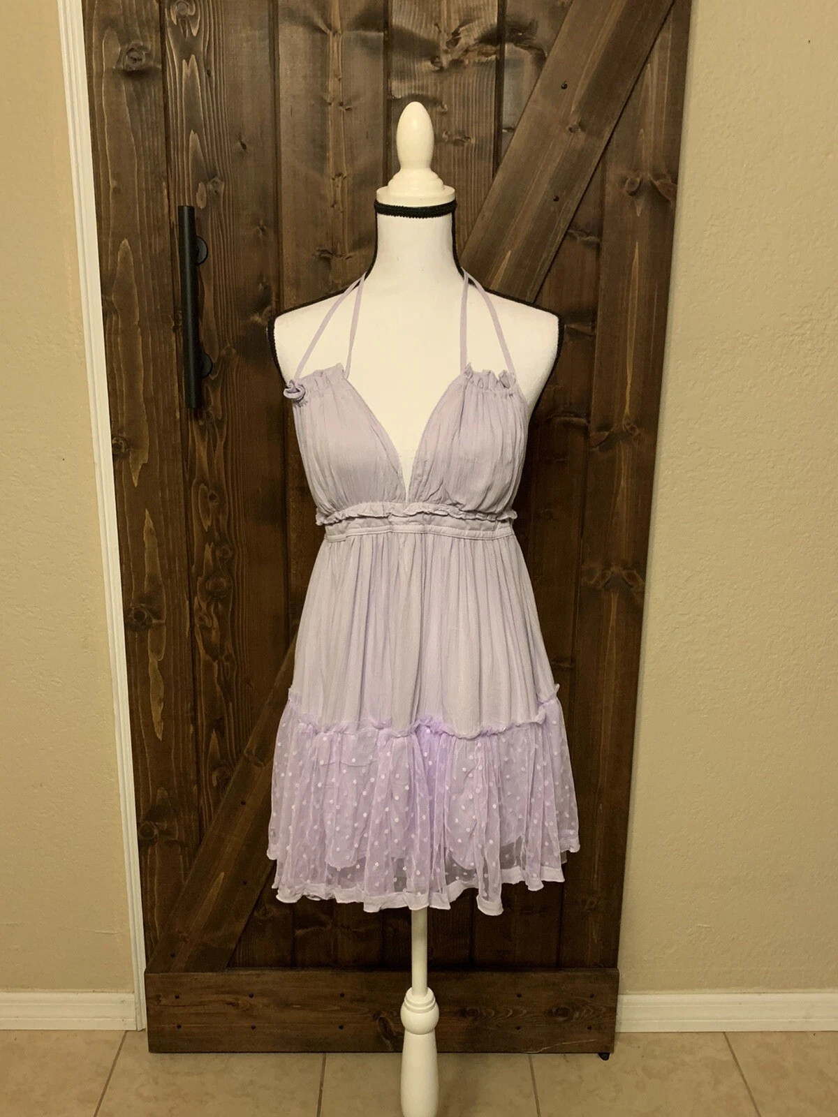 Women’s Dress Large Junior Light Purple STRING-TIE STRAP Built In Bra | eBay US