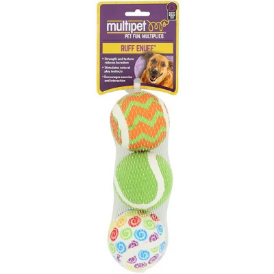 Multipet Dog Toy Tennis Ball Case of 3 3 each | Target