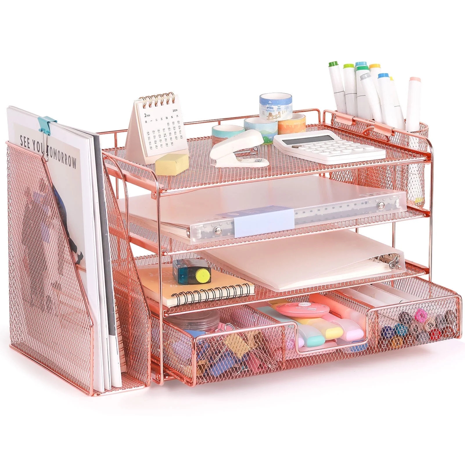 Livhil Desktop Organizer 4-Tier Desk Organizers Sets and Storage, File Organizers for Desk Drawer... | Walmart (US)