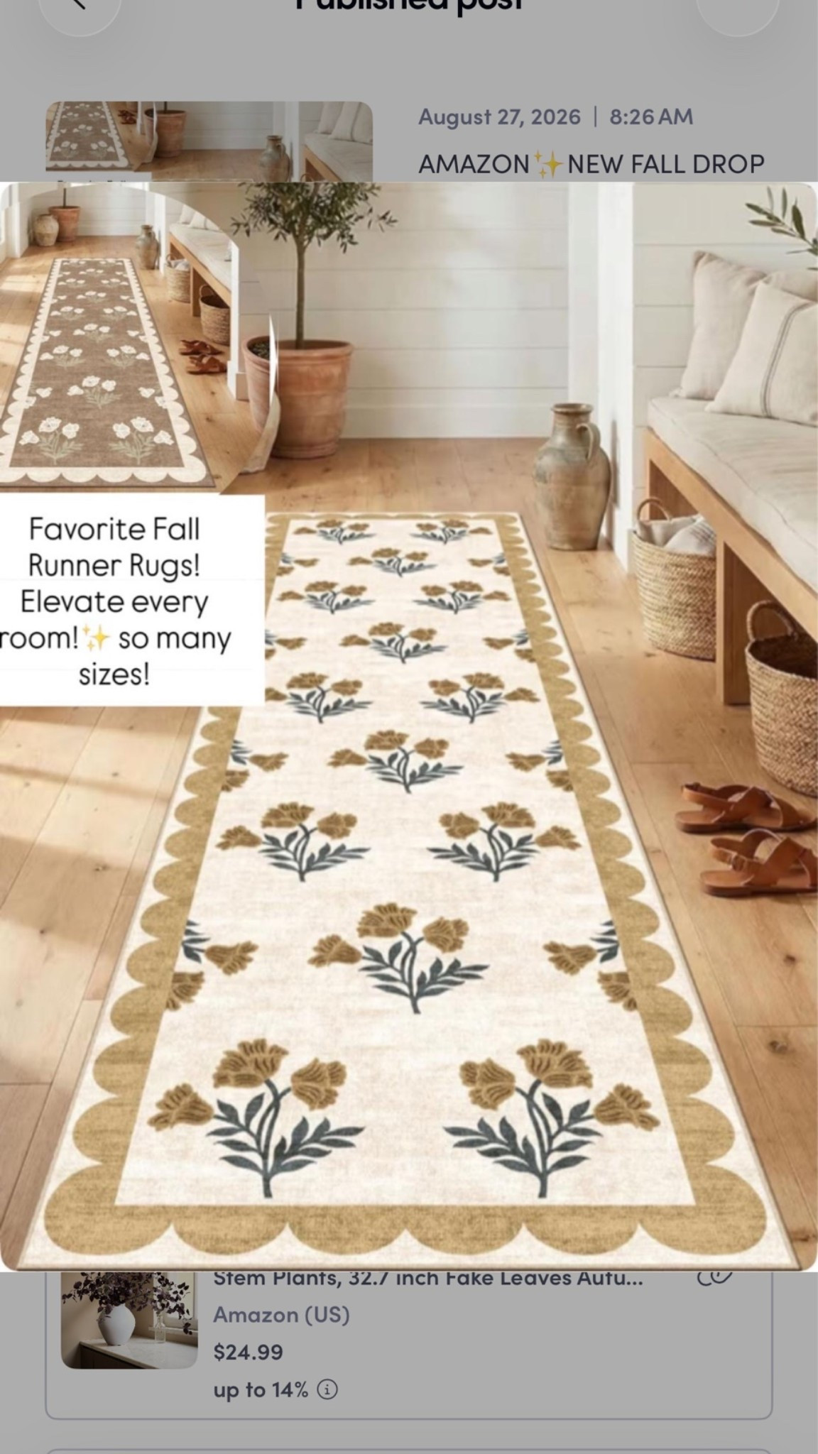 AMAZON✨NEW FALL DROP🍂 The prettiest runner rug and more  deals that will blow your mind!✨


✨SIZING✨Everything is petite friendly I’m 5’2” 125lbs wearing small top/dress and small/4 bottoms 
.
#ad #founditonamazon @amazon 
Fall sweater, fall decor, Amazon big fall sale, Amazon dress, Amazon shorts, Amazon look for less, boots, fall boots, faux stems, Halloween, fall outfits, fall dress, white denim, mom shorts, two piece sets, travel outfit, resortwear, comfy bras, basics Athleisure, Walmart jeans, found it on Amazon, spring dress, spring shoes, target shoes, shoes, SPANX, Walmart finds, 2 piece set, sale, Skincare, anti aging skin care, pdrn, red light therapy,  jeans,

#LTKSaleAlert #LTKPetite #LTKHome