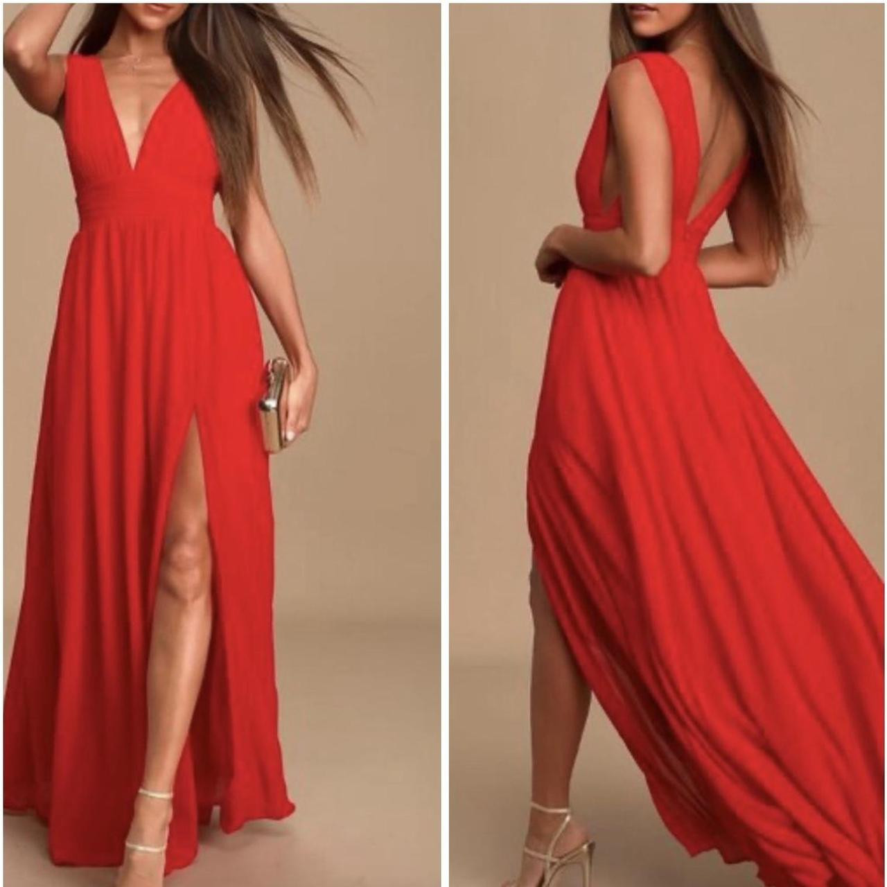 Lulus Women's A-line Dress - Red - S | Depop US