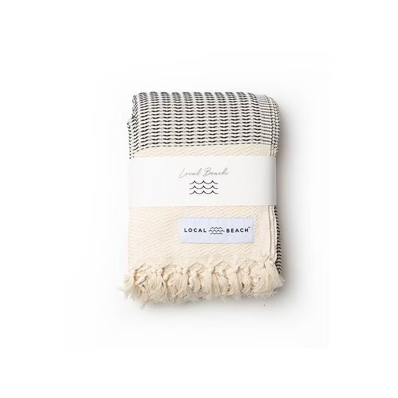 Cardiff Beach Blanket Black/Cream - Local Beach | Target