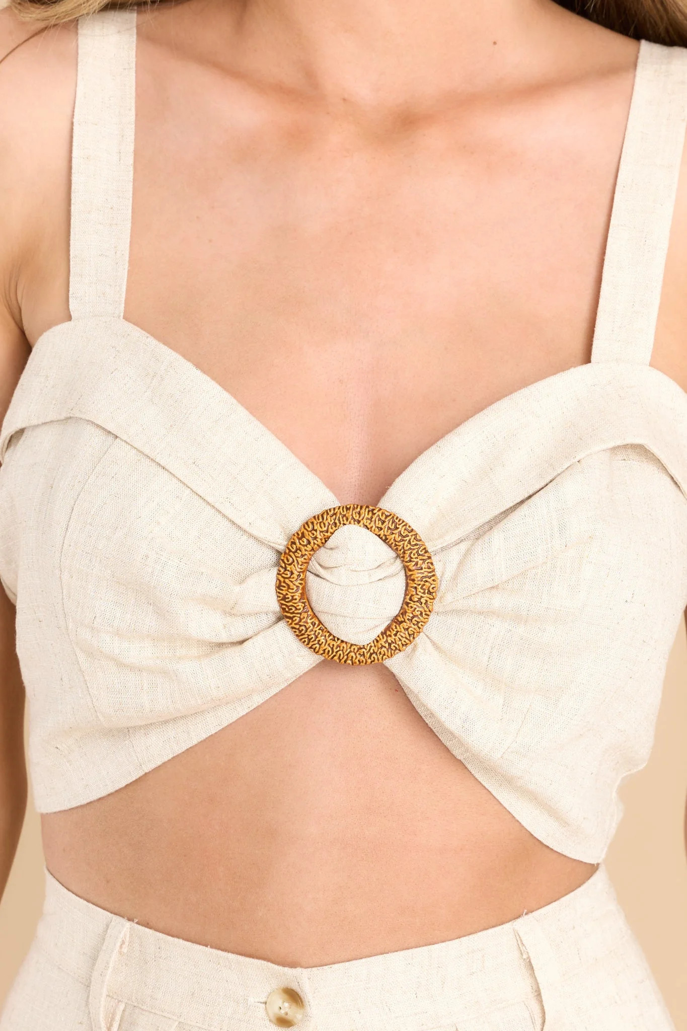 Fool For You Oatmeal Two Piece Set | Red Dress