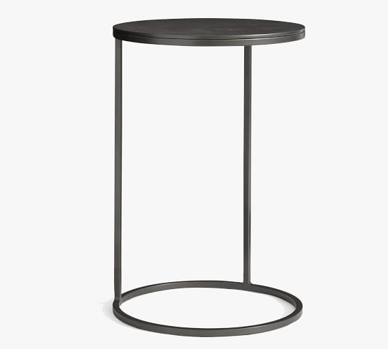 Duke Round Metal C-Table (16") | Pottery Barn (US)
