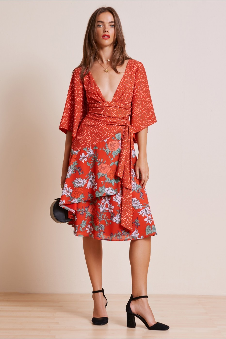 FINDERS KEEPERS ASTRAL SKIRT red floral | BNKR (Global)