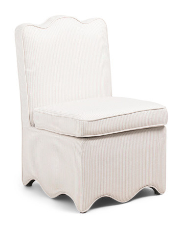 21x33 Scalloped Bottom Skirted Dining Chair | TJ Maxx