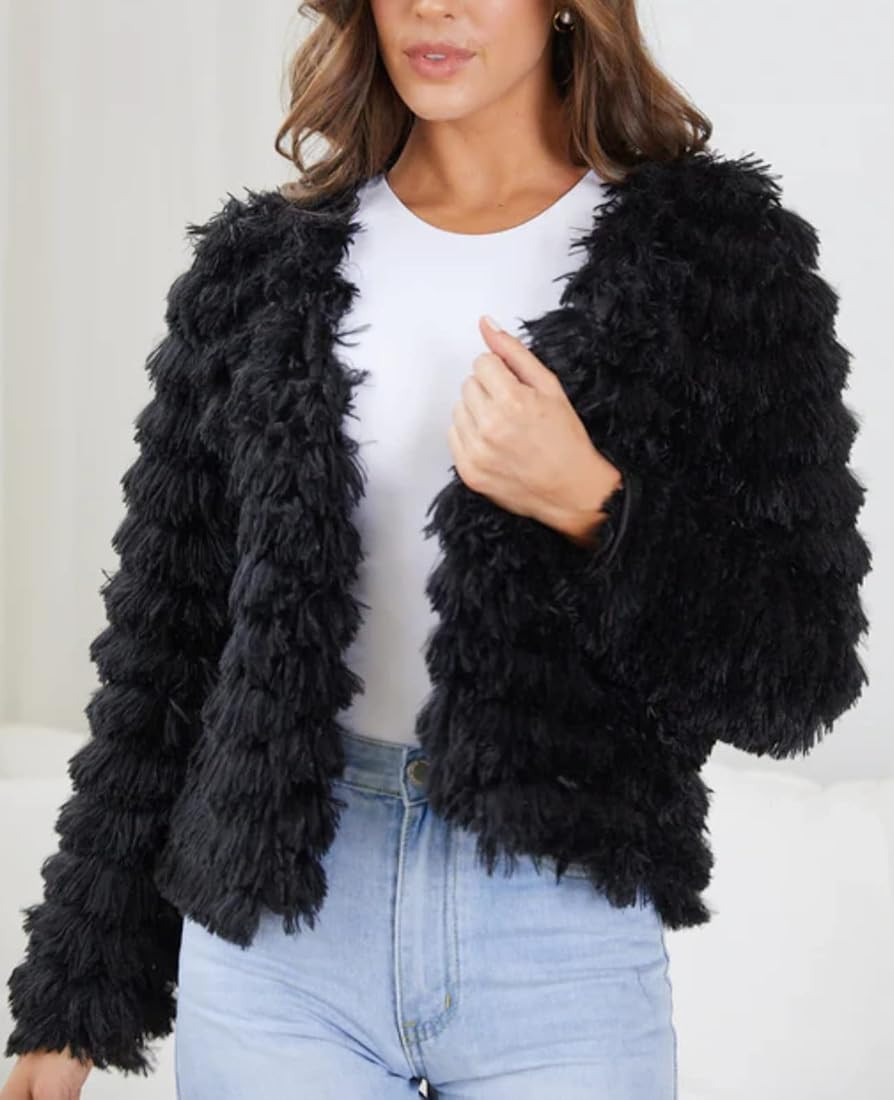 Faux Fur Vintage Cardigan | Amazon (US)
