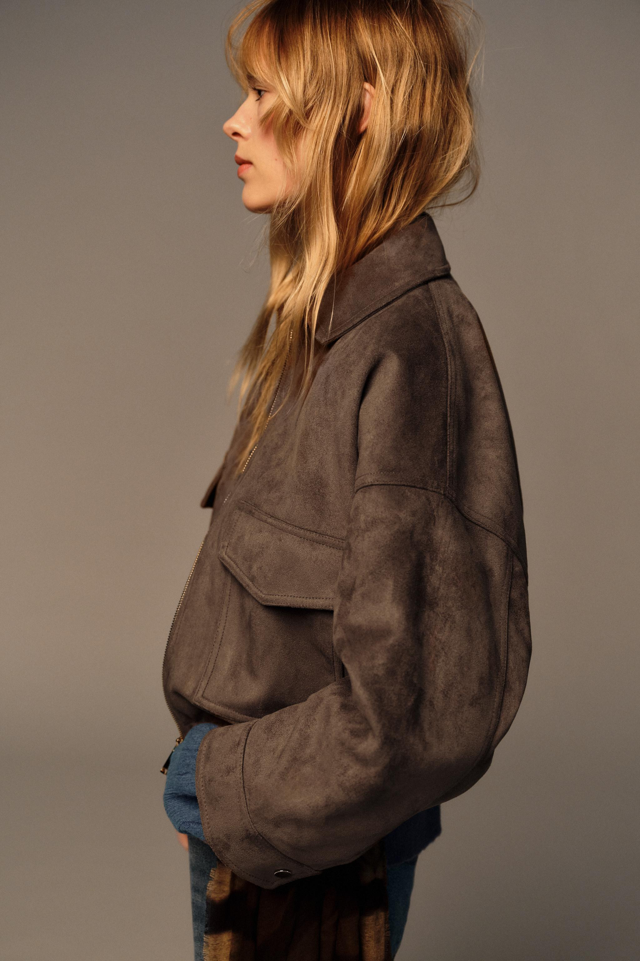 FAUX SUEDE JACKET | Zara US