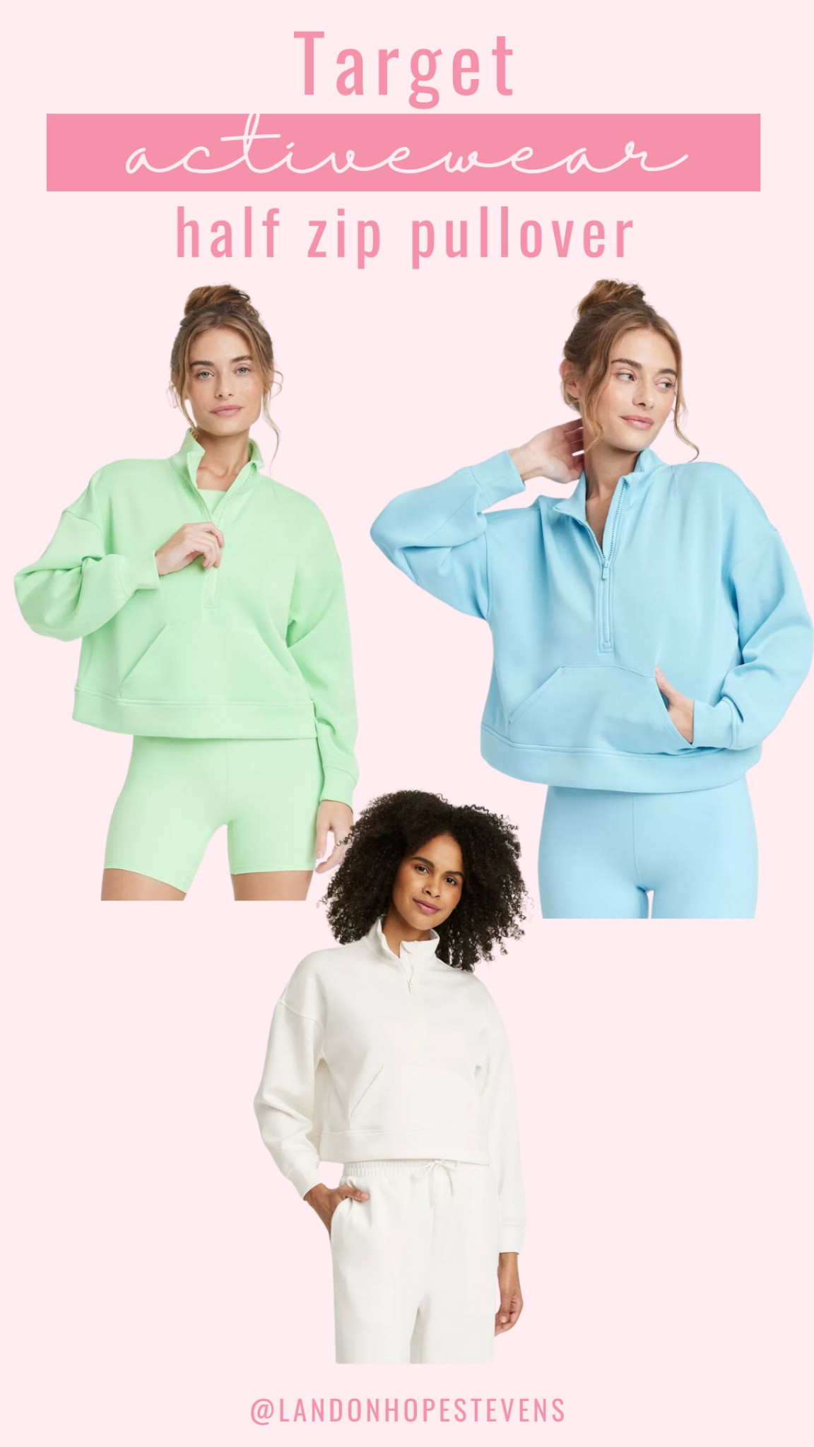 Target Pastel Activewear - half zip pullover! This is the softest feeling material, it’s so silky. SUCH high quality 😍

Target fashion, target style, target jacket, workout wear, athleisure wear, lululemon dupe, half zip pullover 

#LTKfitness #LTKfindsunder50 #LTKstyletip