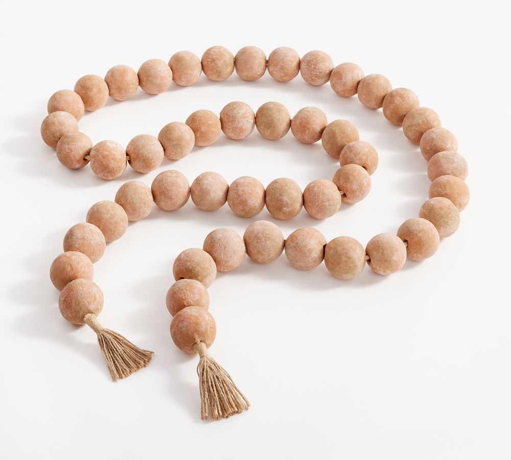Solis Handcrafted Terra Cotta Beaded Garland | Pottery Barn (US)