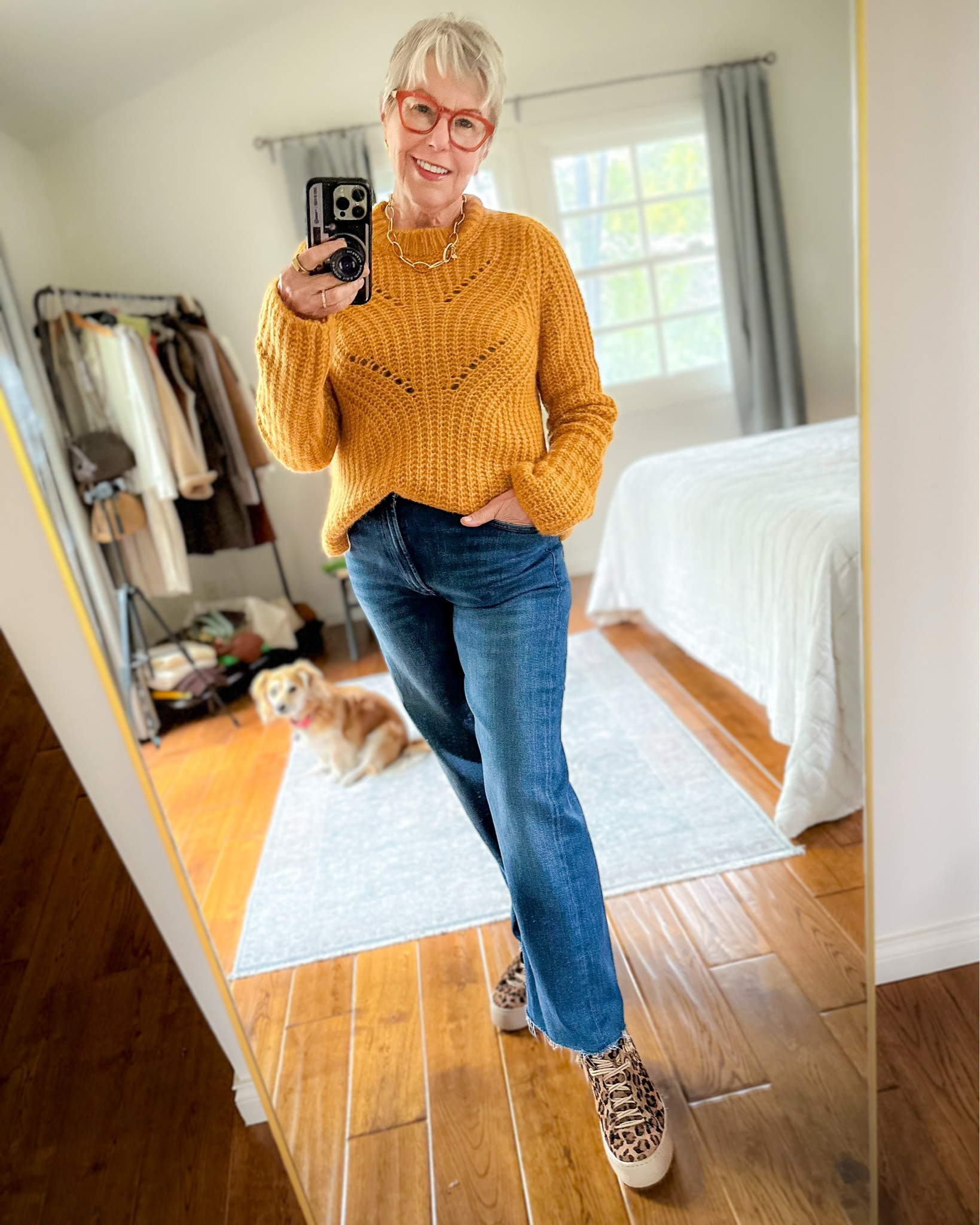 A sweater, jeans, and sneakers is my go-to post-holiday outfit. Color and texture make a simple look more interesting  

#LTKOver40 #LTKStyleTip #LTKSeasonal
