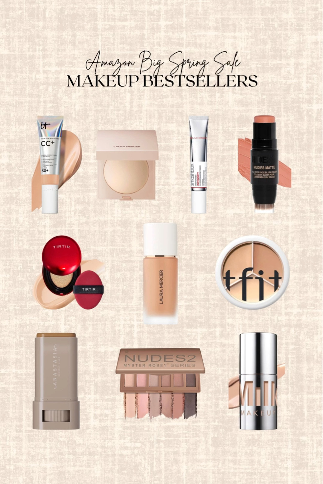 Amazon Big Spring Sale - Makeup Bestsellers! 

Concealer, powder, primer, eyeshadow palette, foundation, blush, CC cream, cushion foundation 

#LTKSaleAlert #LTKBeauty #LTKSeasonal