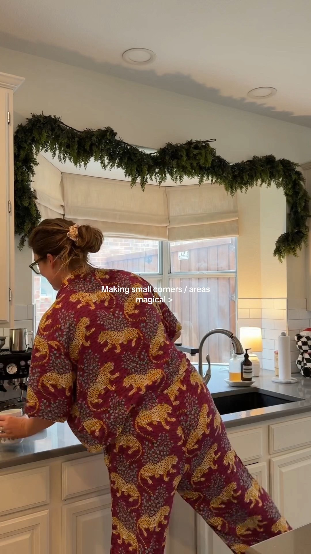 Christmas garland above kitchen sink! ❤️ so cozy 

#LTKCyberWeek #LTKGiftGuide #LTKHoliday