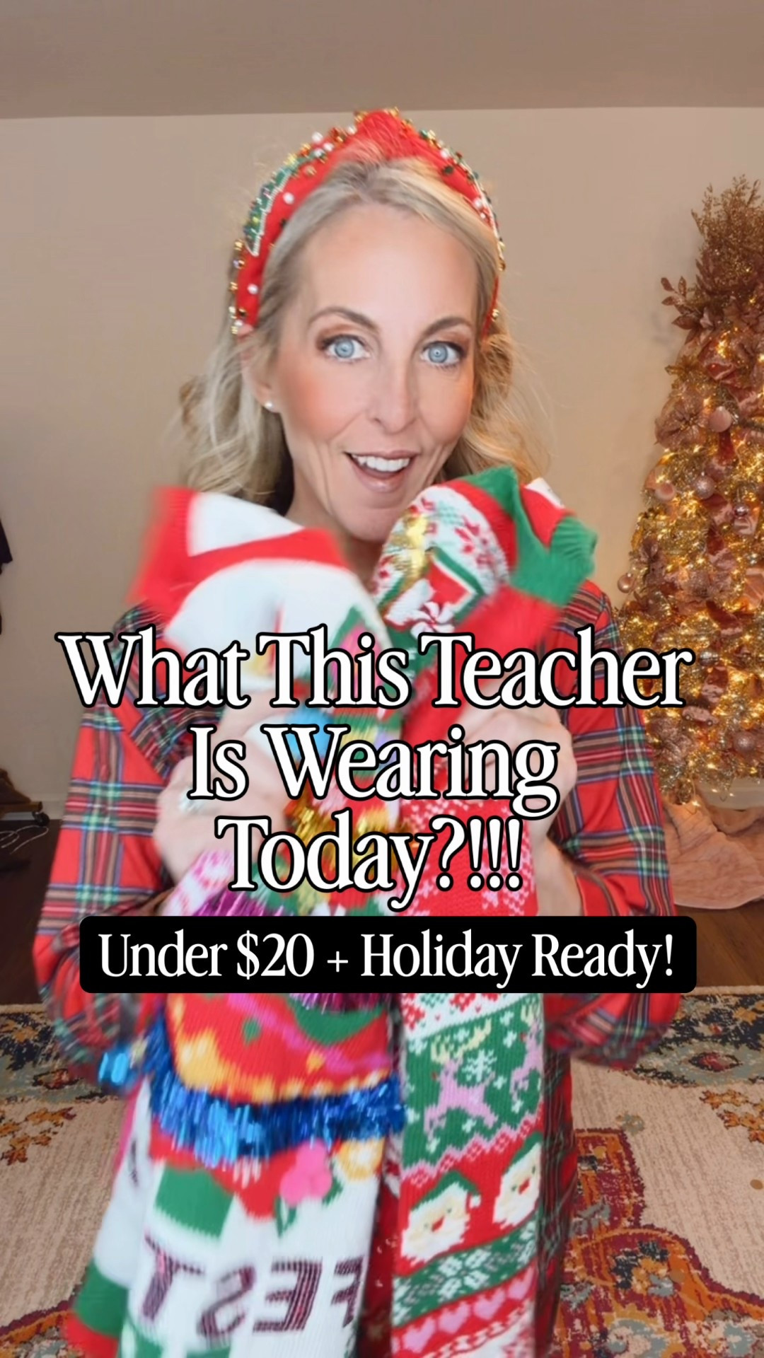 It’s Deck the Halls day at school today, and this is what this teacher is wearing from
Walmart for under $20! This festive sweater is truly the life of the party. It’s lightweight, bold, sprinkled with 3D trims, and under $20. Wearing a size small. It comes in so many fun colors, and trust me… it jingles AND it rocks with enough Christmas spirit to outshine any ugly sweater contest or holiday party.  Comment WALMART and I’ll send all the links your way! 🎄✨

I wore a similar one yesterday but switched it up today with this long denim skirt. It’s under $30 and I’m wearing an XS. Holiday cheer officially activated — whether I’m holding a handful of sweaters in my reel or twirling on my porch — I’m ready to rock around the Christmas tree.


#LTKootd #LTKdayinmylife #LTKHoliday