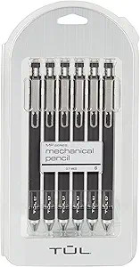 TUL® Mechanical Pencils, 0.7 mm, Black Barrels, Pack Of 6 Pencils | Amazon (US)