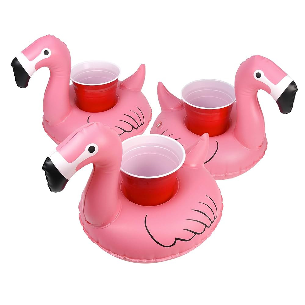 GoFloats Inflatable Pool and Hot Tub Drink Holders (3 Pack) (Choose - Unicorn, Flamingo, Palm Tre... | Amazon (US)