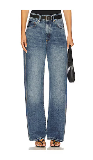 Taylor Ultra High Rise Relaxed Barrel Jeans in Endless Sea | Revolve Clothing (Global)