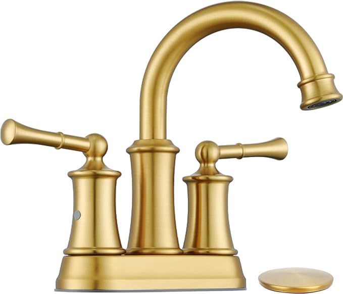 Bathroom Faucet, 2 Lever Handles Centerset Faucets for Bathroom Sink, Touch On Bathroom Faucets w... | Amazon (US)