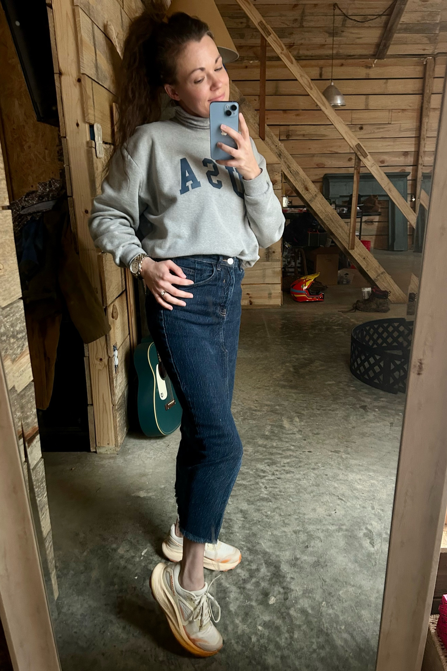 Always feel very Annie Banks in a turtleneck & tucked in sweatshirt. Sadly not wearing Sidekicks but I am wearing Salomons! 

#LTKshoecrush #LTKsalealert #LTKstyletip