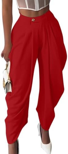 Unybwonn Women's Dress Slacks Pants Casual Pleated Business Work Pants Wide Leg High Waisted Pala... | Amazon (US)