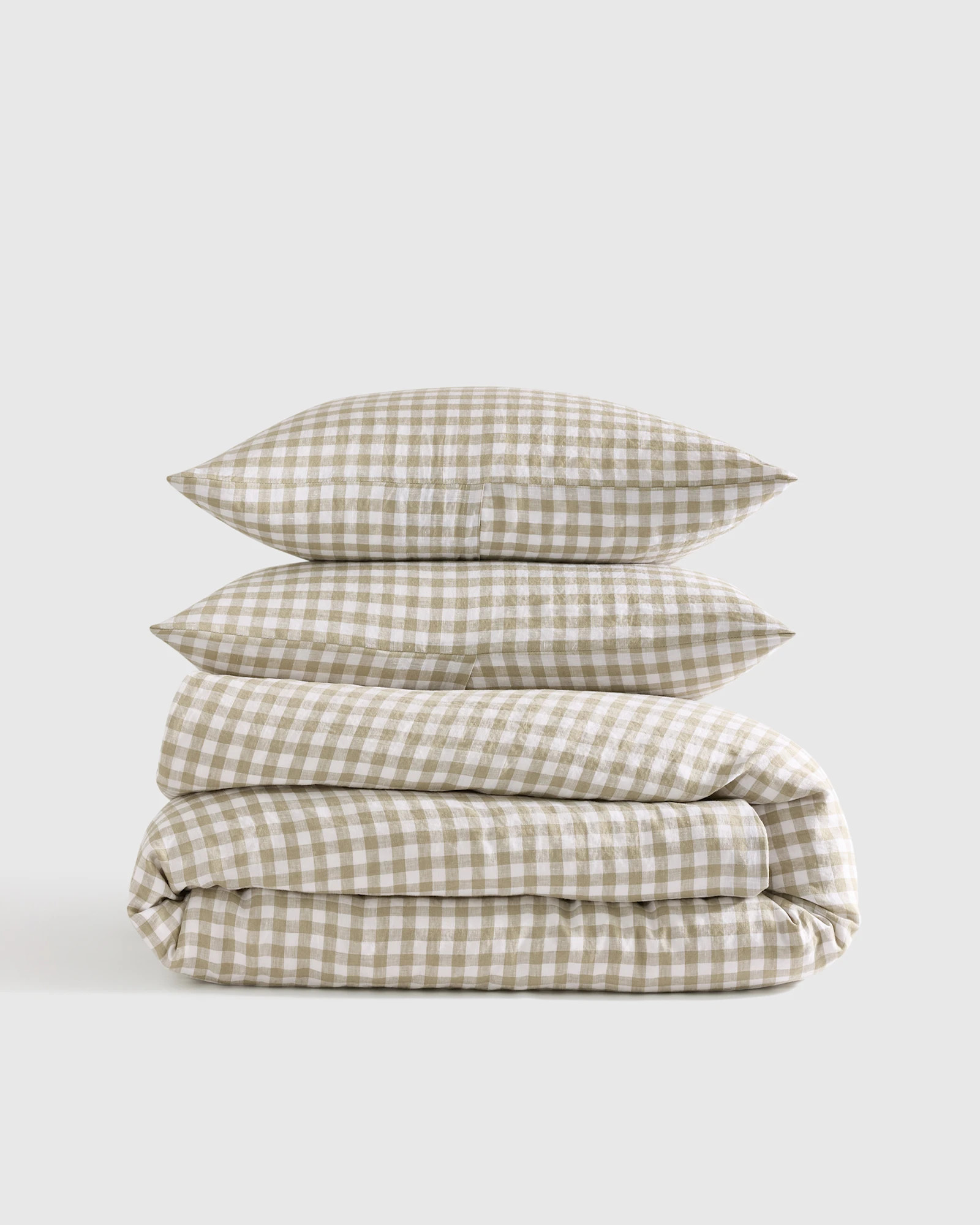 Quince | European Linen Duvet Cover Set in Sage, Size Twin | Quince