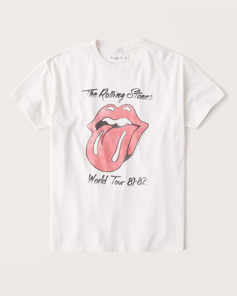 Relaxed Rolling Stones Band Tee | Abercrombie & Fitch (US)